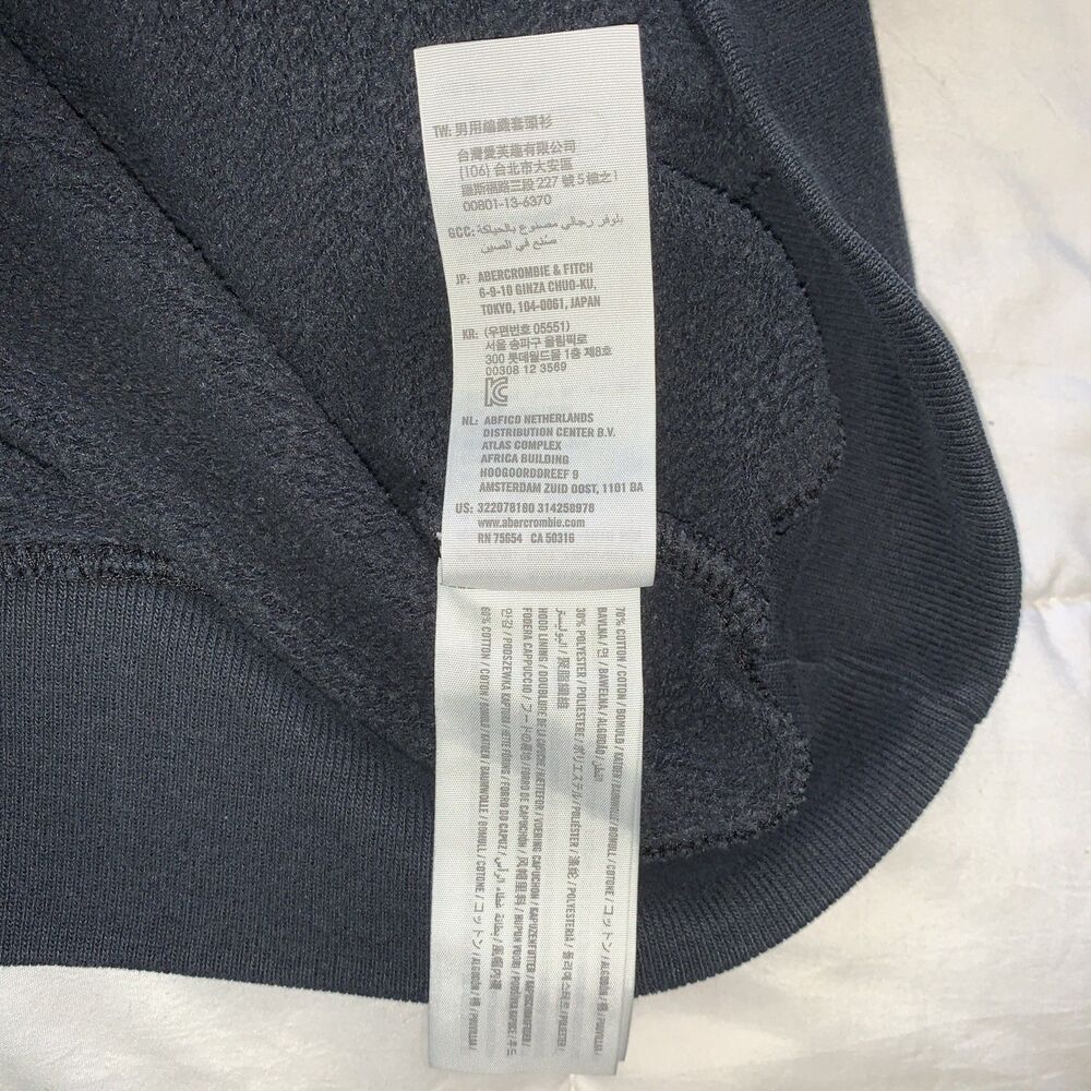 Hollister Hoodie Mens Small Black Tiger Graphic Logo Pullover Sweatshirt - Picture 7 of 7